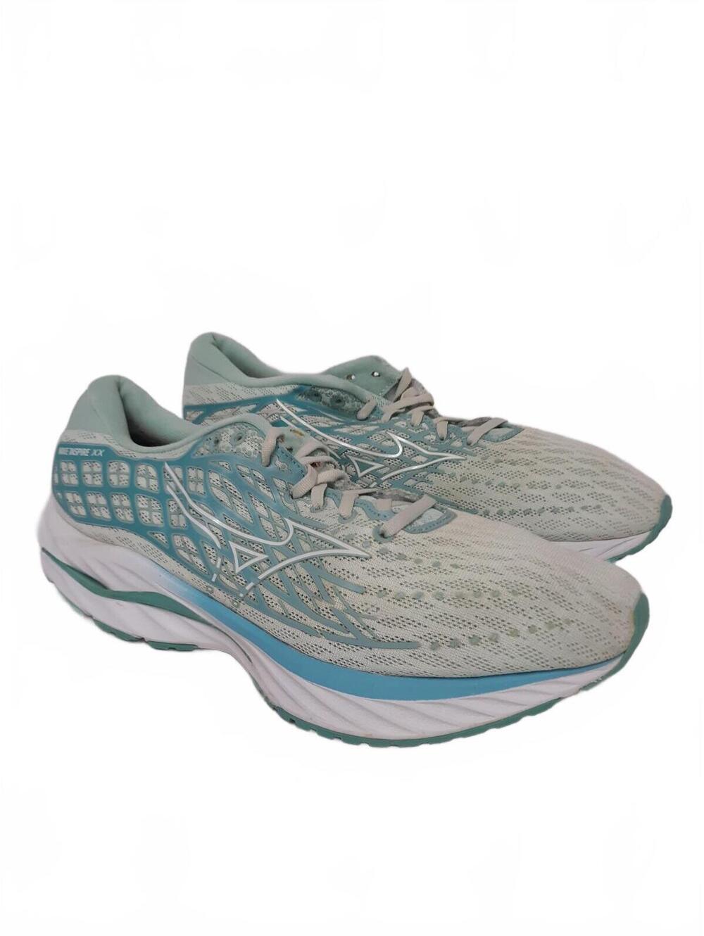 Mizuno Womens Wave Inspire 20 J1GD244426 Blue White Size 12 B Running Shoes
